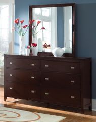 Calvin 6 Drawer Dresser in Cappuccino - B205D
