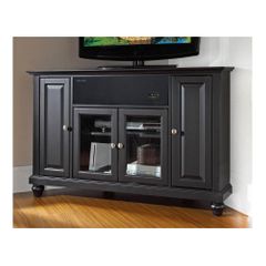 Cambridge 48" Corner AroundSound TV Stand in Black - CROSLEY-KF1006DASBK