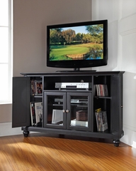 Cambridge 48" Corner TV Stand in Black - CROSLEY-KF10006DBK
