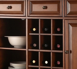 Cambridge Buffet Server / Sideboard Cabinet with Wine Storage in Classic Cherry Finish - Crosley Furniture - KF42001DCH