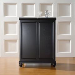 Cambridge Expandable Bar Cabinet in Black Finish - Crosley Furniture - KF40001DBK
