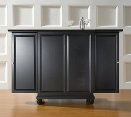 Cambridge Expandable Bar Cabinet in Black Finish - Crosley Furniture - KF40001DBK