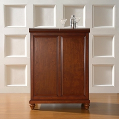 Cambridge Expandable Bar Cabinet in Classic Cherry Finish - Crosley Furniture - KF40001DCH