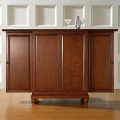 Cambridge Expandable Bar Cabinet in Classic Cherry Finish - Crosley Furniture - KF40001DCH