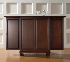 Cambridge Expandable Bar Cabinet in Vintage Mahogany Finish - Crosley Furniture - KF40001DMA