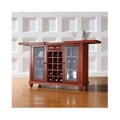 Cambridge Sliding Top Bar Cabinet in Classic Cherry - CROSLEY-KF40002DCH