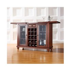 Cambridge Sliding Top Bar Cabinet in Vintage Mahogany - CROSLEY-KF40002DMA