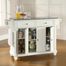 Cambridge Solid Granite Top Kitchen Island in White Finish - Crosley Furniture - KF30003DWH