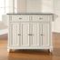 Cambridge Solid Granite Top Kitchen Island in White Finish - Crosley Furniture - KF30003DWH