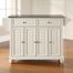 Cambridge Stainless Steel Top Kitchen Island in White Finish - Crosley Furniture - KF30002DWH