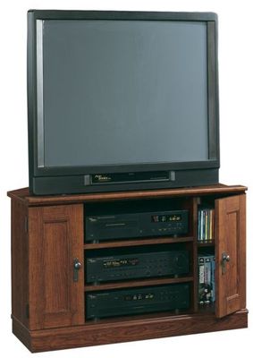 Camden County Corner TV Stand Planked Cherry - Sauder Furniture - 101754