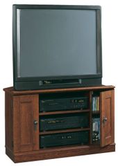 Camden County Corner TV Stand Planked Cherry - Sauder Furniture - 101754