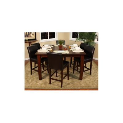 Cameo Counter Height Table Set with 6 Stools - American Hertiage - AH-713270