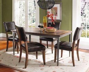 Cameron 5-Piece Rectangle Dining Set with Parson Chairs - Hillsdale Furniture - 4671DTBRC4