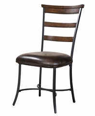 Cameron 5-Piece Round Wood and Metal Dining Set with Ladder Back Chairs - Hillsdale Furniture - 4671DTBC5