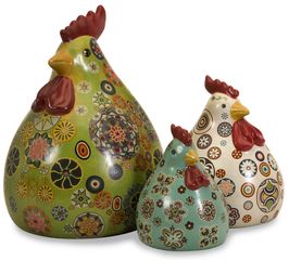 Canvon Chickens (Set of 3) - IMAX - 19098-3