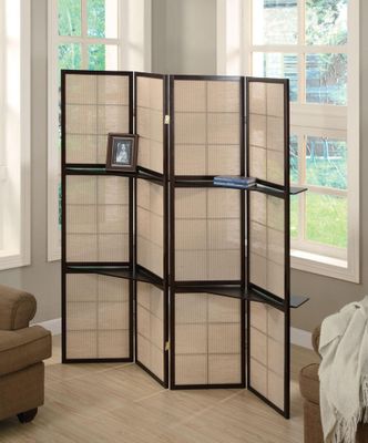 Cappuccino 4 Panel Folding Screen - 900166