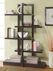 Cappuccino Bookshelf with 5 Open Shelves - 800317