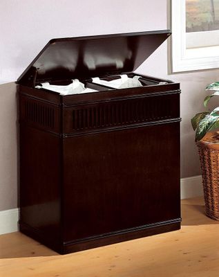 Cappuccino Wood Laundry Hamper - 900159