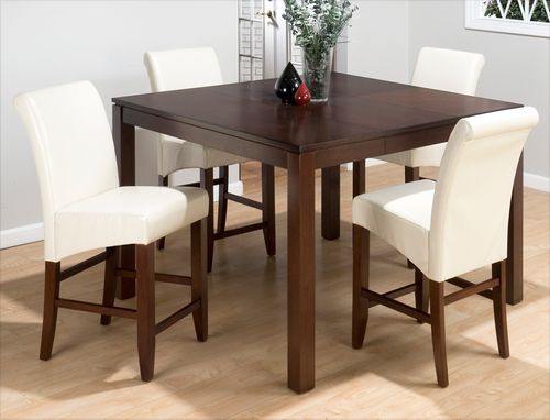 Carlsbad Cherry 5 Piece Pub Table Set with Ivory Chairs - 888-53