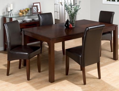 Carlsbad Cherry Dining Table with 4 Chestnut Chairs - 888-73