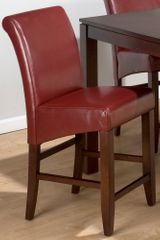 Carlsbad Cherry Red Bonded Leather Stool - Set of 2 - 888-BS487KD