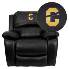 Carroll College Saints Leather Rocker Recliner - MEN-DA3439-91-BK-41016-EMB-GG