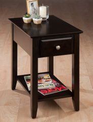 Casual Espresso Chairside End Table - 1037-7