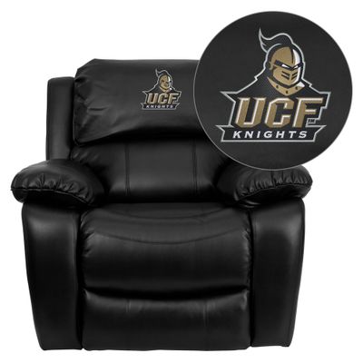 Central Florida Knights Leather Rocker Recliner - MEN-DA3439-91-BK-40022-EMB-GG