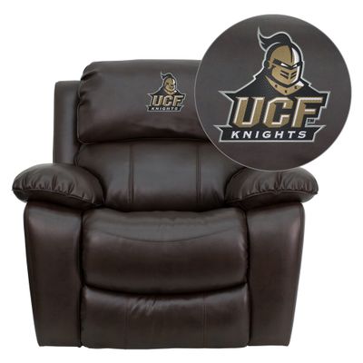 Central Florida Knights Leather Rocker Recliner - MEN-DA3439-91-BRN-40022-EMB-GG