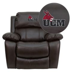 Central Missouri Mules Leather Rocker Recliner - MEN-DA3439-91-BRN-41082-A-EMB-GG