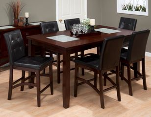 Chadwick Espresso 7PC Counter Height Table and Chair Set - 863-42