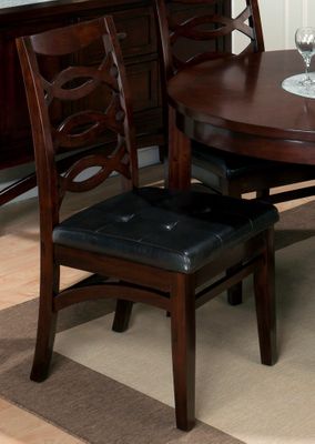 Chadwick Espresso Shaped Stretcher Side Chair - Set of 2 - 863-325KD