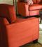 Chair 8-Way-Hand-Tied in Coral Red Microfiber - 9837RD-1