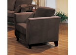 Chair in Bella Velvet in Chocolate Fabric - Coaster