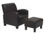 Chair with Ottoman in Dark Brown - Office Star - MET807