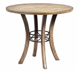 Charleston 5-Piece Counter Height Round Wood Dining Set with X Back Stools - Hillsdale Furniture - 4670CTBWS2