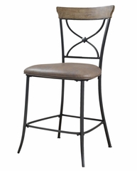 Charleston 5-Piece Counter Height Round Wood Dining Set with X Back Stools - Hillsdale Furniture - 4670CTBWS2