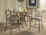 Charleston 5-Piece Counter Height Round Wood Dining Set with X Back Stools - Hillsdale Furniture - 4670CTBWS2