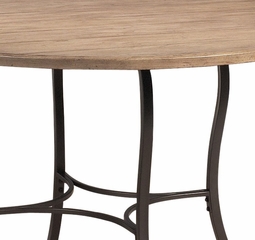 Charleston 5-Piece Round Wood and Metal Dining Set with X Back Chairs - Hillsdale Furniture - 4670DTBC2