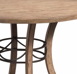Charleston 5-Piece Round Wood Dining Set with Ladder Back Chairs - Hillsdale Furniture - 4670DTBWC5