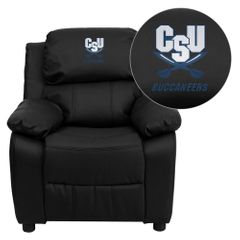 Charleston Southern University Buccaneers Black Leather Kids Recliner - BT-7985-KID-BK-LEA-45006-EMB-GG