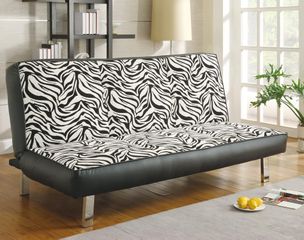 Chenille Sofa Sleeper with Fold Down Futon Seat Back - 300230
