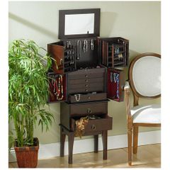 Cherry Jewelry Armoire - Holly and Martin