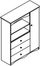 Chest - 1 Door / 3 Drawer Chifforobe - Alegria Collection - Nexera Furniture - 5608