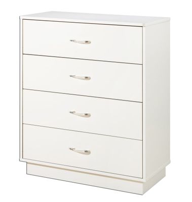 Chest - 4 Drawer Chest in Pure White - South Shore Furniture - 3360034