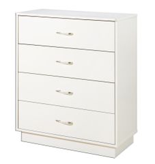 Chest - 4 Drawer Chest in Pure White - South Shore Furniture - 3360034