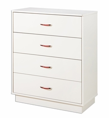 Chest - 4 Drawer Chest in Pure White - South Shore Furniture - 3360034