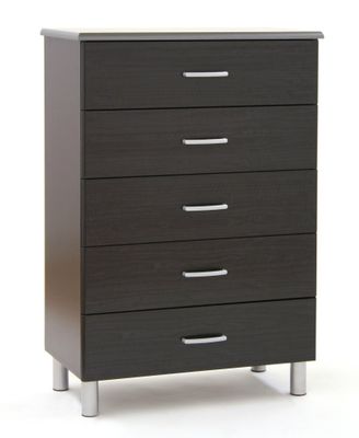 Chest - 5-Drawer Chest in Black Onyx/Charcoal - South Shore Furniture - 3127035