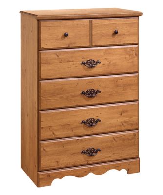 Chest - 5-Drawer Chest in Country Pine - South Shore Furniture - 3232035